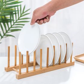 1pc Bamboo Dish Plate Bowl Drainer Storage; Board Drying Rack; Stand Drainer Storage Holder Organizer Kitchen Cabinet;