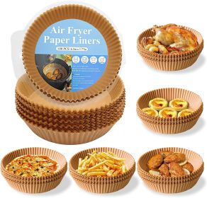 Air Fryer Disposable Paper 100 Pcs Round Non-Stick, Oil-proof Parchment Paper for Fryer Basket or Microwave Oven