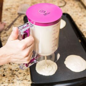 Pancake Batter Dispenser - Kitchen Must Have Tool for Perfect Pancakes, Cupcake, Waffle, Muffin Mix, Crepe & Cake