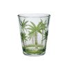 Palm Tree Design Acrylic Drinking Glasses Set of 4 DOF (15oz), Plastic Drinking Glasses