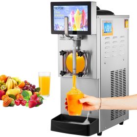 VEVOR Commercial Slushy Machine, 8L / 2.1 Gal Single Bowl, Cool and Freeze Modes, 1050W Stainless Steel Smoothie Frozen Drink Maker