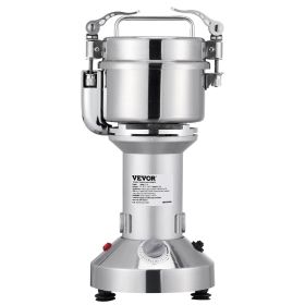 VEVOR 300g Electric Grain Mill Grinder, High Speed 1900W Commercial Spice Grinders for Dry Products, Stainless Steel Pulverizer Powder Machine