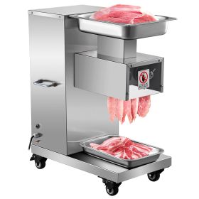 VEVOR 110V Commercial Meat Cutter Machine 1100LB/H Electric 750W Commercial Meat Slicer 3mm Blade Stainless