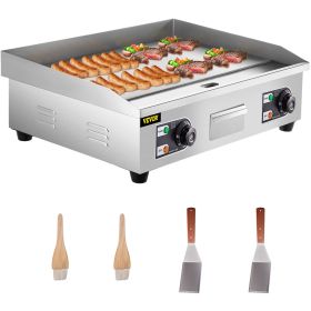 VEVOR 29" Commercial Electric Griddle 110V 3000W Countertop Non-Stick Restaurant Teppanyaki Flat Top Grill Stainless Steel