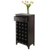 Ancona Modular Wine Cabinet with One Drawer & 24-Bottle Compartments