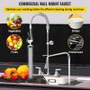 VEVOR Commercial Faucet with Pre-Rinse Sprayer, 8" Adjustable Center with 12" Swivel Spout