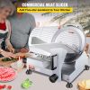 VEVOR Commercial Meat Slicer, 240W Electric Deli Food Slicer, 10 inch Carbon Steel Blade, 350-400RPM, 0 - 0.47 inch Thick