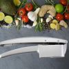 Kitchen Garlic Press & Slicer 2 in 1 - Aluminium  with Slicing and Mincing