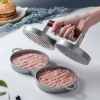 1 Set Of Aluminum Alloy Burger Press Patty Maker; Round Non-stick Tool Kitchen Gadget