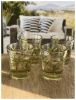 Palm Tree Design Acrylic Drinking Glasses Set of 4 DOF (15oz), Plastic Drinking Glasses