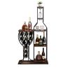 Wine Rack, 5 Tier 11 bottles, Freestanding with Hanging Wine Glass Holder and Storage Shelves