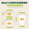 Deli Plastic Storage Reusable Containers with Lids 8oz, 16oz, 32oz (10 CT of each - Combo 30CT) Food Containers, Microwavable & Freezer Friendly