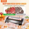 VEVOR Vacuum Sealer Machine, 80Kpa 130W Powerful, Multifunctional for Dry and Moist Food Storage, Automatic and Manual Air Sealing System