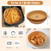 Air Fryer Disposable Paper 100 Pcs Round Non-Stick, Oil-proof Parchment Paper for Fryer Basket or Microwave Oven