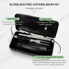 Elitra Home Professional Grade Electric Kitchen Knife For Carving, Stainless Steel Serrated Blade