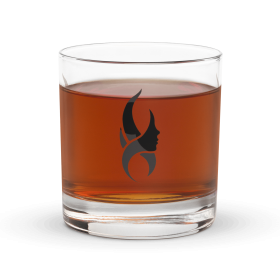 Elegant Whiskey Rocks Glass - Artistic Face Design for Cocktail & Whiskey Lovers | 10.5 oz (B2C & B2B: B2B 24 PIECES)