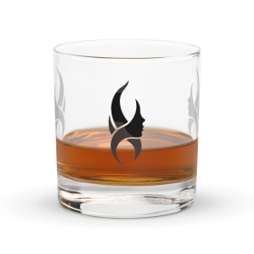 Elegant Whiskey Rocks Glass - Artistic Face Design for Cocktail & Whiskey Lovers | 10.5 oz (B2C & B2B: B2B 6 PIECES)