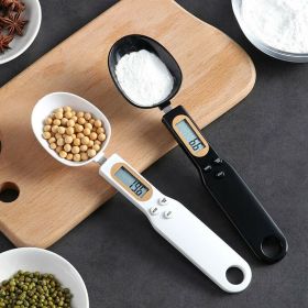 Electronic Kitchen Spoon Scale; 0.1g-500g LCD Display Digital Weight Measuring Spoon; Kitchen Tool With Button Battery (Color: White)