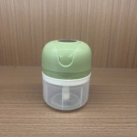 1pc Electric Food Chopper, USB Charging Vegetable Mincer, Mini Food Processor, Kitchen Tools (Color: Green, Size: 250ML)