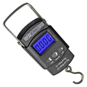 5 Core Fish Scale 110 LBS 50 KG, Handheld Portable Electronic Digital Hanging Hook Scale with 2 AAA Batteries (SKU: LS-006)