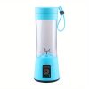 1pc Portable 6 Blade Juice Blender, Updated Version Rechargeable Secure Switch Electric Fruit Mixer USB Rechargeable