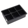 1pc Ice Cube Trays With Lid; Food Grade Silicone 6 Grid Ice Cube Mold; Flexible Easy Release Square Shaped, Kitchen Gadgets