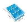 1pc Ice Cube Trays With Lid; Food Grade Silicone 6 Grid Ice Cube Mold; Flexible Easy Release Square Shaped, Kitchen Gadgets