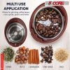 5 Core Coffee Grinder, 85 Gram Or 3 Ounces / 12 Cup Capacity, One-Touch Automatic Electric Bean Spice Grinding Machine