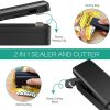 1pc 2 In 1 USB Chargable Mini Bag Heat Sealer With Cutter Knife Portable For Plastic Bag Food Storage